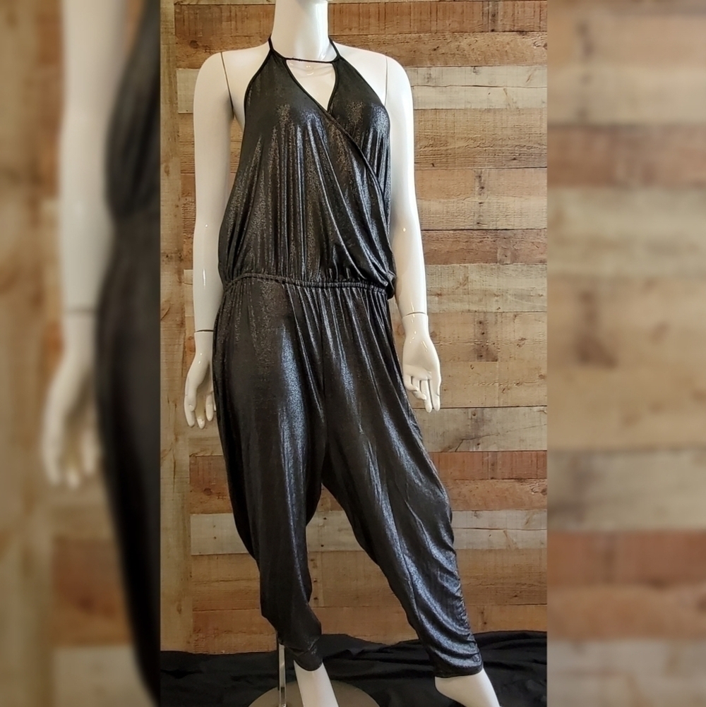 CHARLOTTE RUSSE METALLIC JUMPSUIT